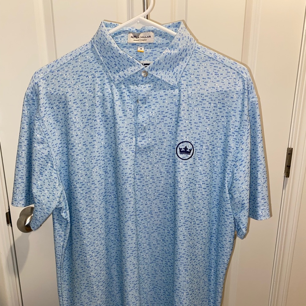 Peter Millar golf polo sz M PGA TOUR LOGO
